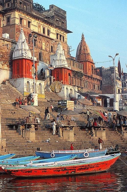 Sunrise boat ride on the Ganges in Varanasi